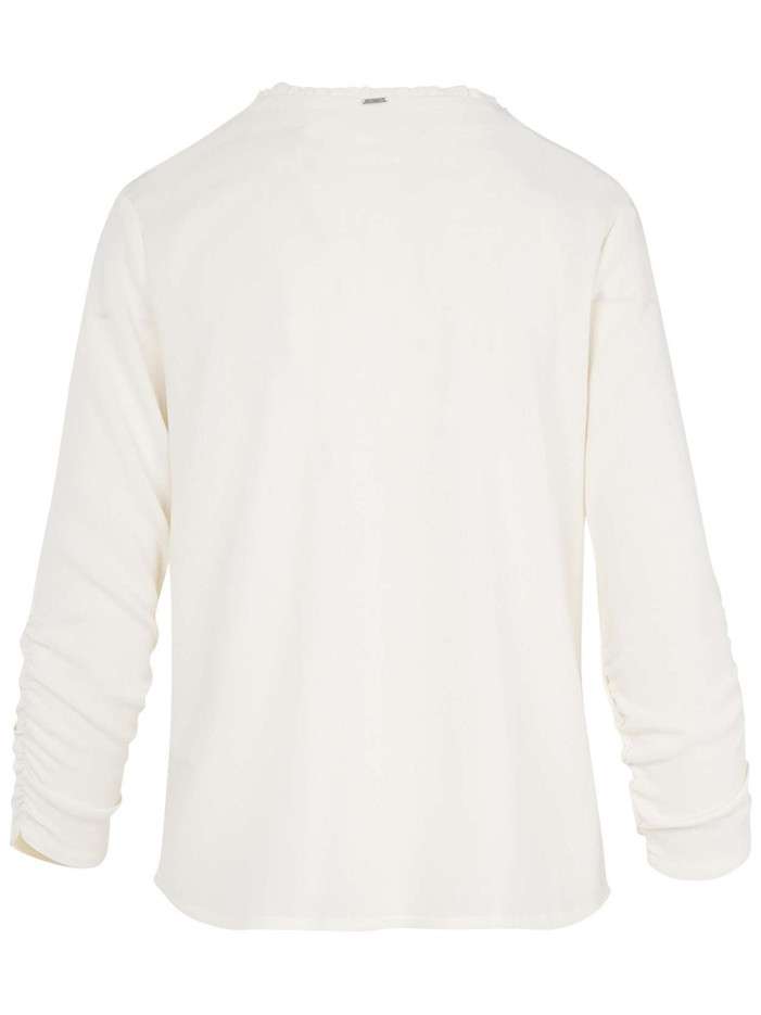 Chemisier Blanc Satiné Cache-cœur - Taille L - Polyester - Manches Longues - Neuf Avec étiquettes