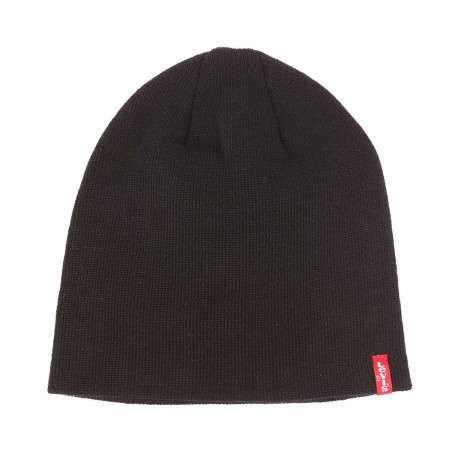 Bonnet fin Otis noir uni, sans revers et chaud
