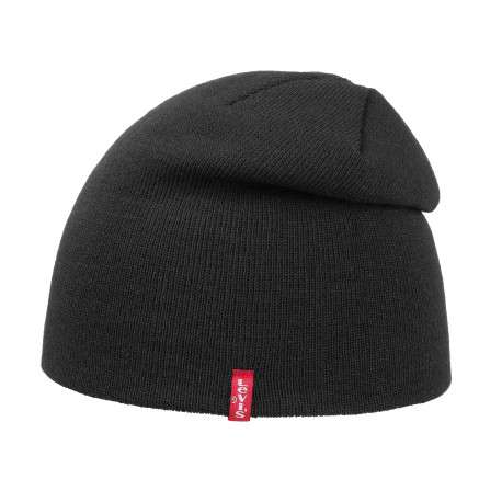 Bonnet fin Otis noir uni, sans revers et chaud - Image 2