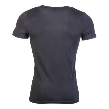 T-shirt classique Supreme en coton noir à col v et manches courtes - Image 2