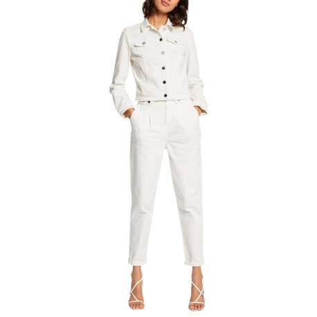 La Modeuse - Gilet Court Sans Manches Cintré à Boutons - Longueur 59 Cm