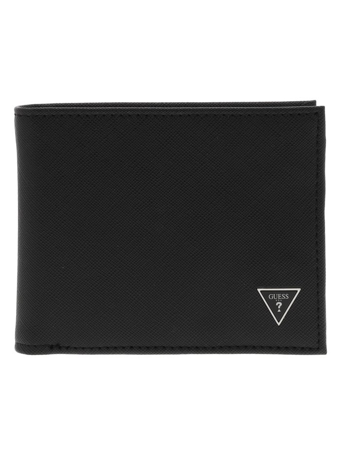 Portefeuille noir uni avec...