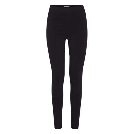 Pantalon Legging noir uni avec une coupe skinny et 2 poches arrières