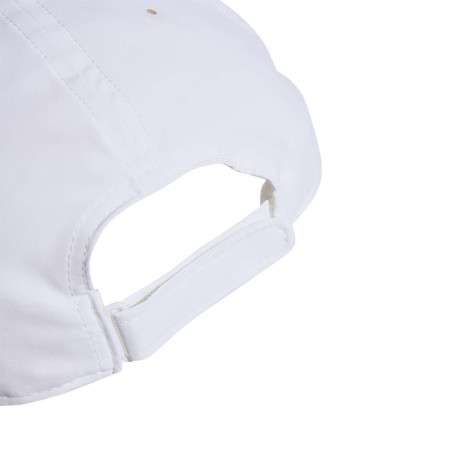 Casquette à boucle en matériaux recyclé blancs unis à logo contrastant latéral - Image 3