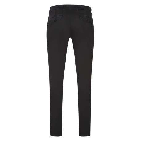 Pantalon chino en coton anthracite effet nid d'abeille à coupe droite - Image 2