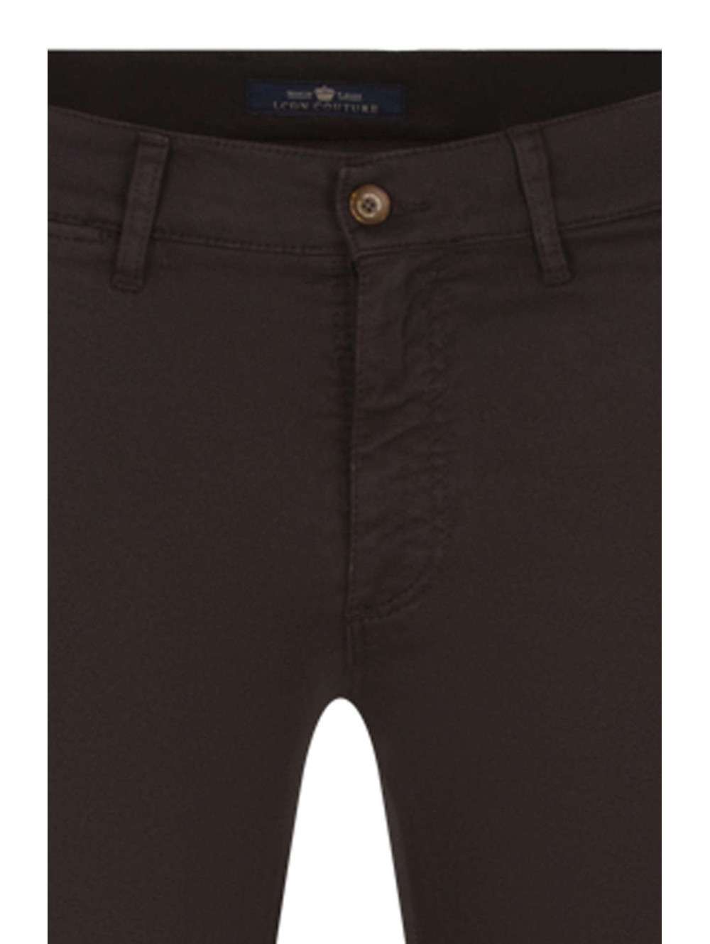 Pantalon Chino Marron En Lin Et Coton - Taille 44 Femme, Vintage, Très Bon état