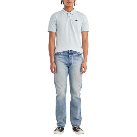 Jean 5 Poches 501® en coton indigo délavé à coupe regular fit ajustée - Image 2