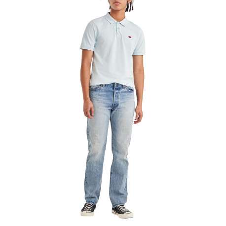 Jean 5 Poches 501® en coton indigo délavé à coupe regular fit ajustée - Image 5