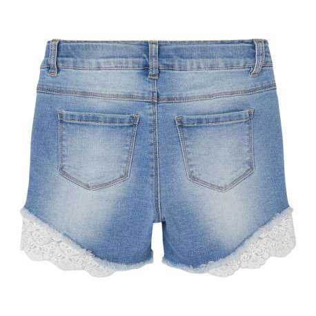 Short en coton mélangé stone uni avec 5 poches et une coupe slim - Image 2