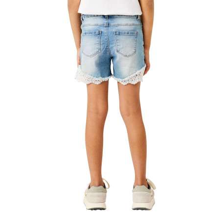 Short en coton mélangé stone uni avec 5 poches et une coupe slim - Image 5