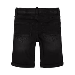 Short noir uni avec une fermeture boutonnée avec zip et une coupe slim