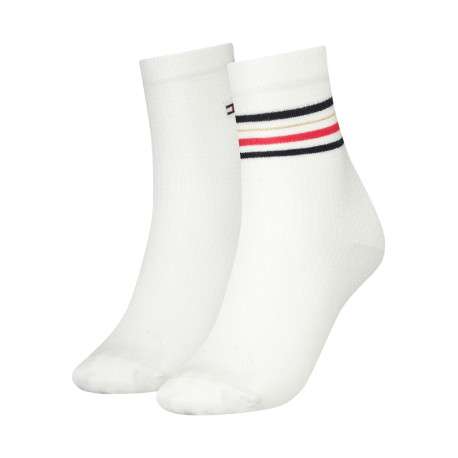 Lot de 2 paires de chaussettes en coton mélangé écrues coupe mi-hautes