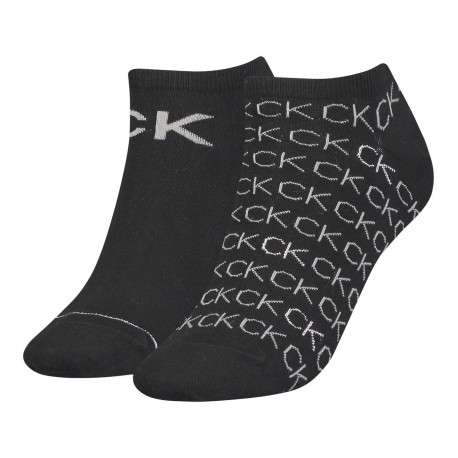 Lot de 2 paires de chaussettes basses noires unies coupe socquettes - Image 3