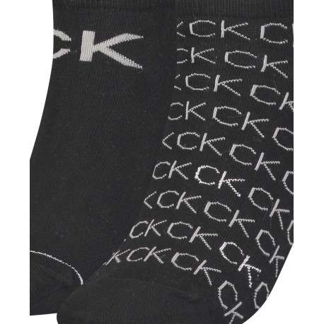 Lot de 2 paires de chaussettes basses noires unies coupe socquettes - Image 4