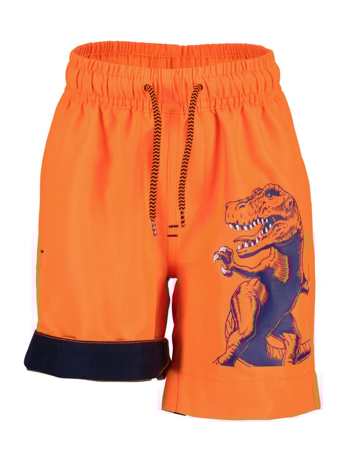 Short de bain orange uni...