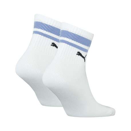 Lot de 2 paires de chaussettes blanches unies avec une coupe mi-haute - Image 2