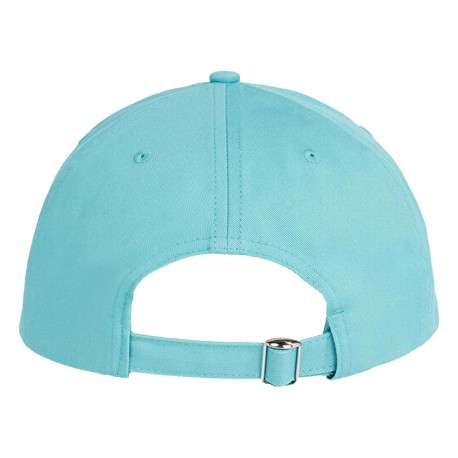 Casquette dad cap en coton biologique turquoise unie avec un logo brodé - Image 2