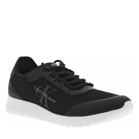 Baskets basses noires avec nom de la marque et monogramme sur l'extérieur - Image 2