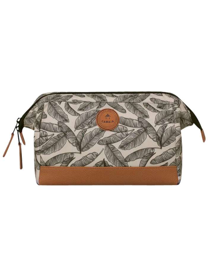 Trousse beige avec imprimée...