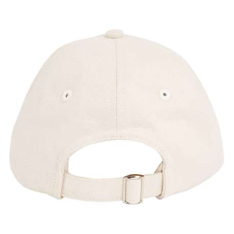 Casquette en coton écrue unie avec nom de la marque brodé en italique - Image 2