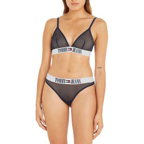 Soutien-Gorge marine rayé sans armatures et sans rembourrage