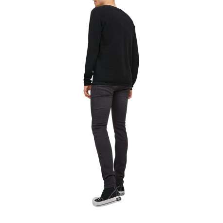 Jean Liam noir avec une coupe skinny et 2 poches plaquées à l'arrière - Image 11