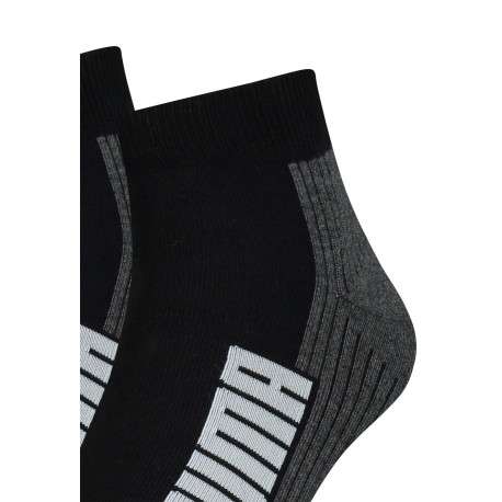 Lot de 2 paires de chaussettes basses en coton mélangé noires coupe quarter - Image 4