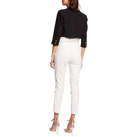 Veste blazer noire unie avec une coupe droite et des manches longues - Image 9