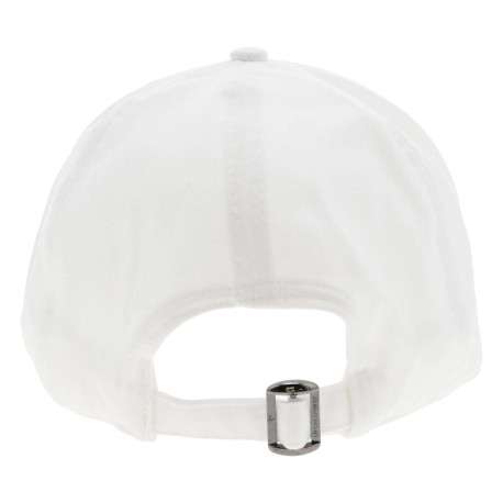 Casquette en coton blanche unie avec logo de la marque brodé - Image 2