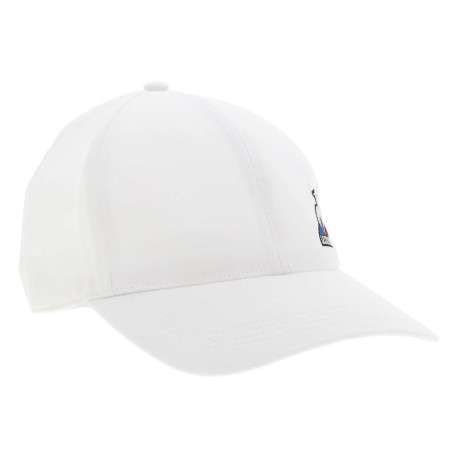 Casquette en coton blanche unie avec logo de la marque brodé - Image 3