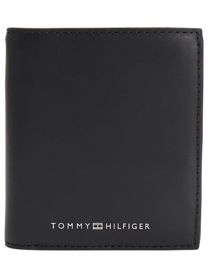 Portefeuille en cuir noir uni