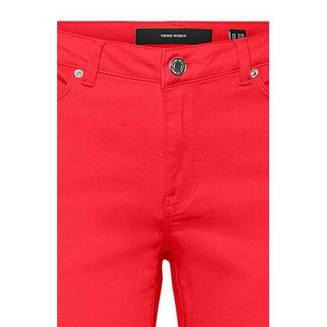 Pantalon 5 Poche framboise taille intermédiaire uni coupe slim - Image 2