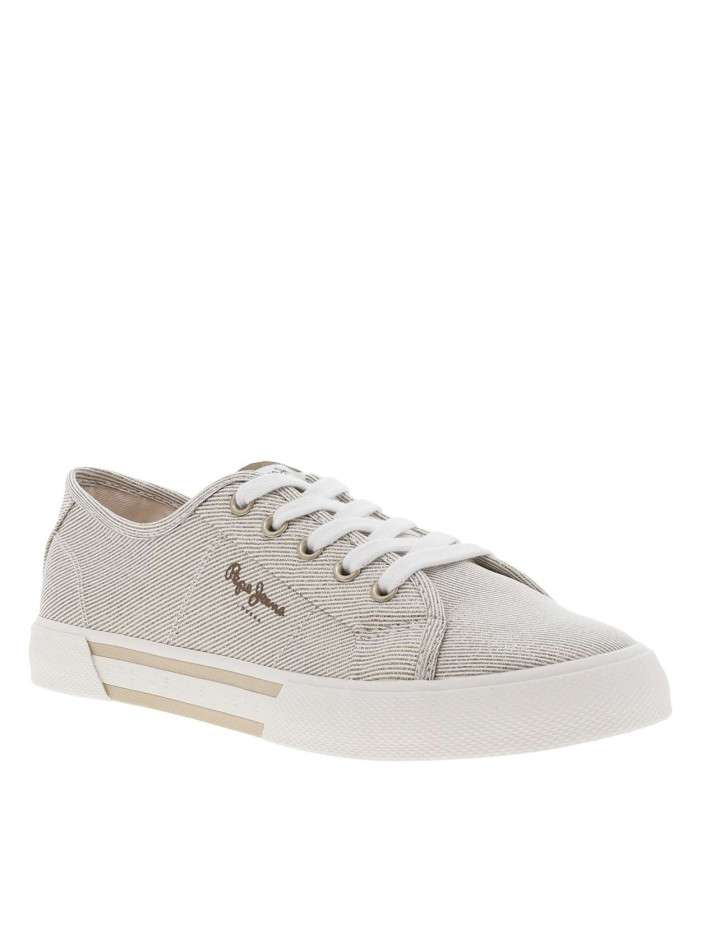 Baskets basses or et blanc...