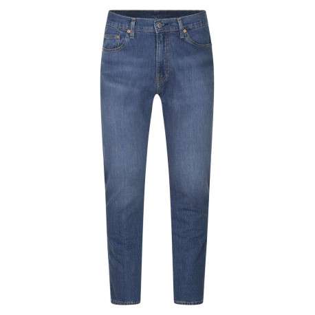 Jean 511™ Slim en coton bleu uni avec patch en cuir à l'arrière