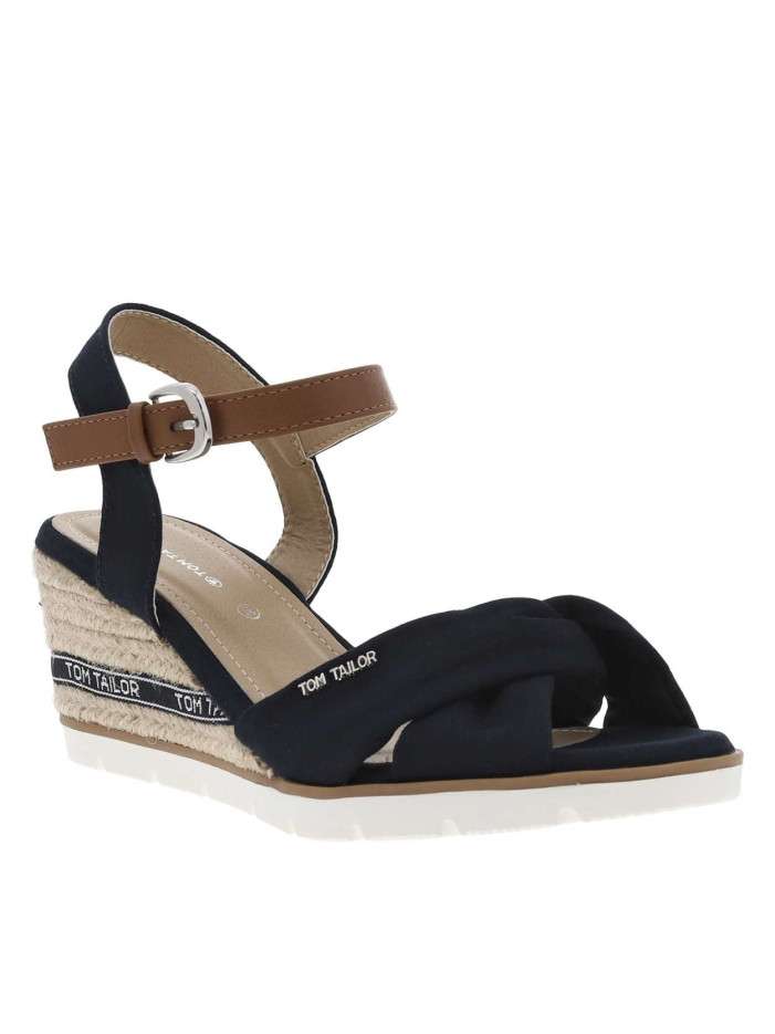 Nu-pieds en textile bleu...