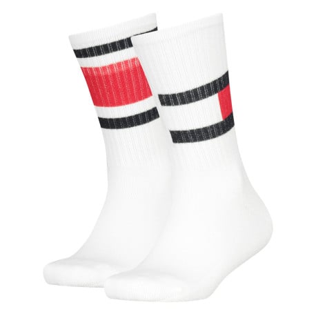 Lot de 2 paires de chaussettes hautes en coton mélangé blanches unies