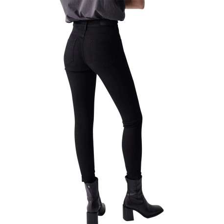 Jean Secret Glamour Cropped en coton noir avec une coupe skinny - Image 4