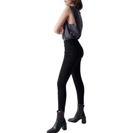 Jean Secret Glamour Cropped en coton noir avec une coupe skinny - Image 6