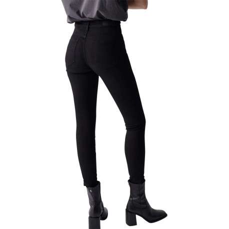 Jean Secret Glamour Cropped en coton noir avec une coupe skinny - Image 5