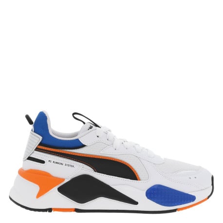 Baskets basses blanches à semelle running compensée et à lacets plats