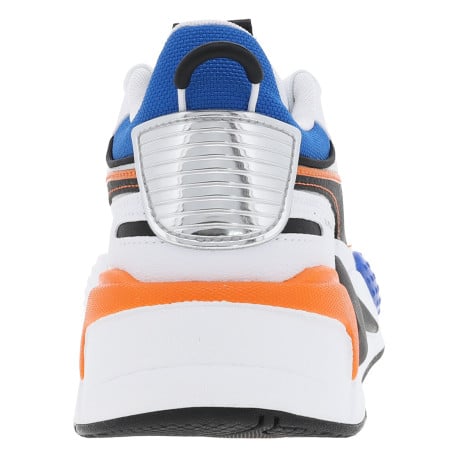 Baskets basses blanches à semelle running compensée et à lacets plats - Image 4