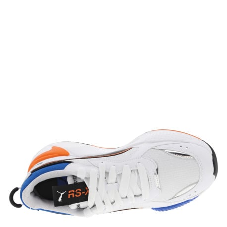 Baskets basses blanches à semelle running compensée et à lacets plats - Image 5