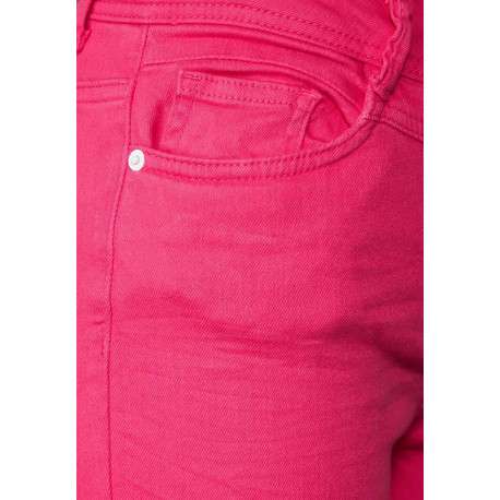 Pantalon Toronto Straight en coton rose uni avec une coupe slim et 5 poches - Image 5