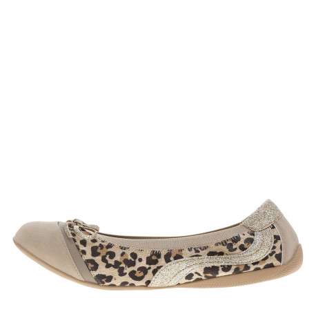 Ballerines élastiquées en simili cuir léopard à semelle antidérapante plate - Image 3