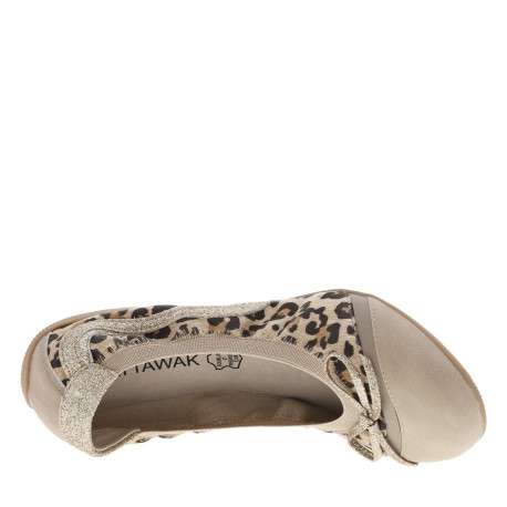 Ballerines élastiquées en simili cuir léopard à semelle antidérapante plate - Image 5