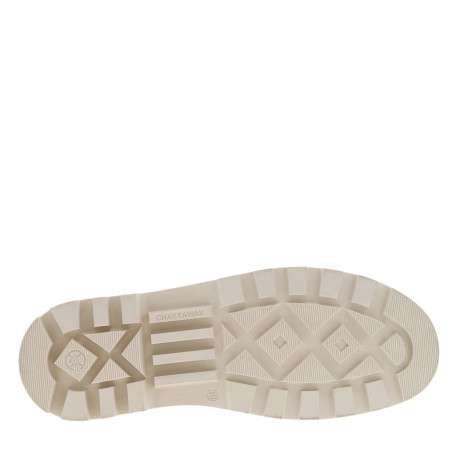 Baskets montantes en toile structurée crème à semelle boots vulcanisée - Image 6