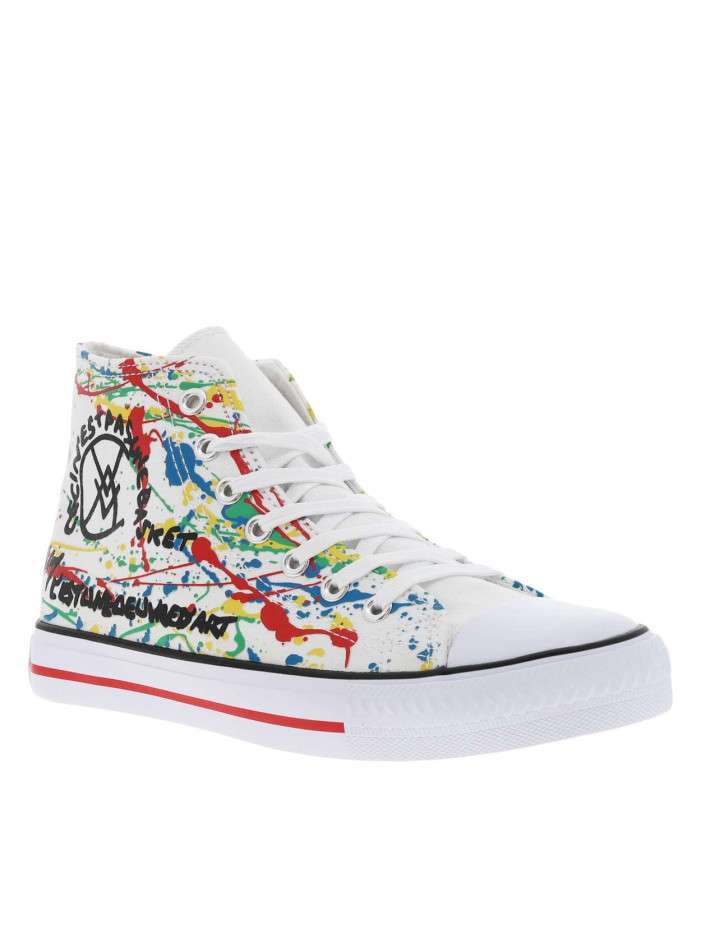 Baskets montantes en toile...