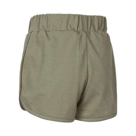 Short Jogging en coton kaki uni avec une coupe droite et un lien à la taille - Image 2