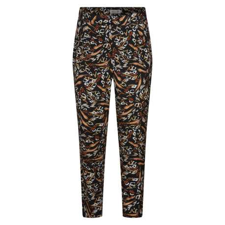 Pantalon blazer noir léopard avec lurex noir brodé dans le tissu - Image 3