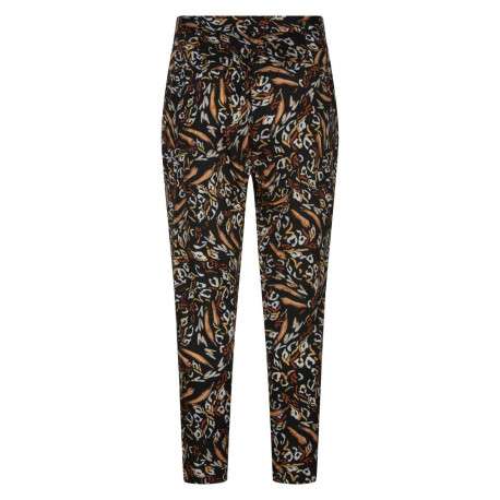 Pantalon blazer noir léopard avec lurex noir brodé dans le tissu - Image 4